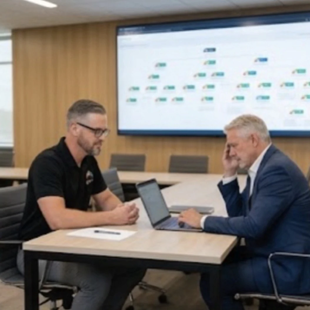 Brock Thomas in a working session with a client
